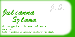 julianna szlama business card